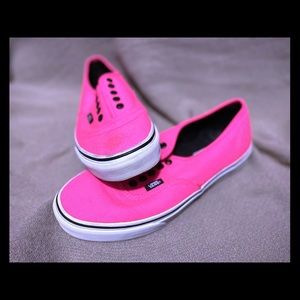 Hot pink vans shoes